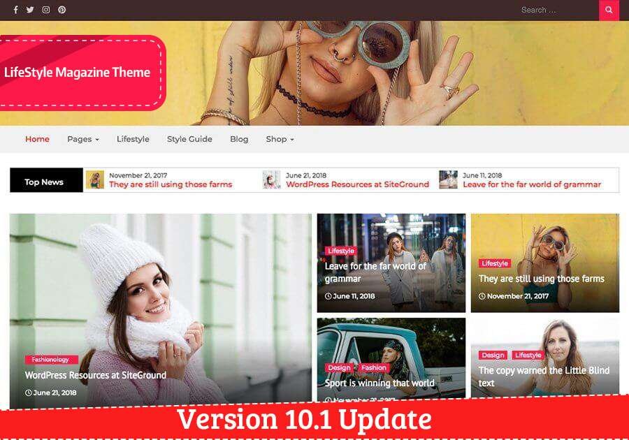 LifeStyle Magazine Theme Update to v10.1
