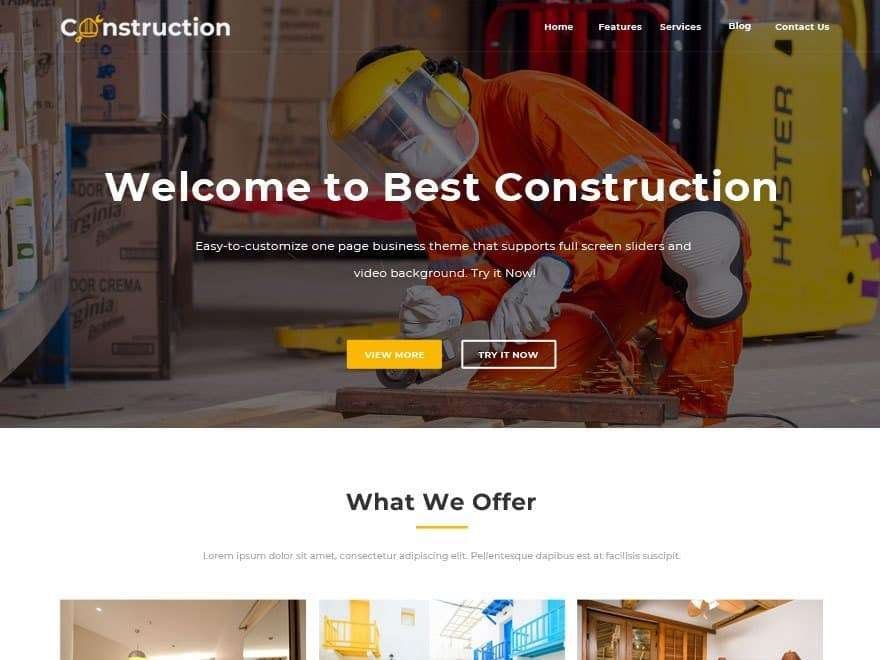 Free Construction WordPress Themes
