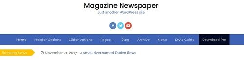 Magazine Newspaper 3.0.0 theme header fourth layout