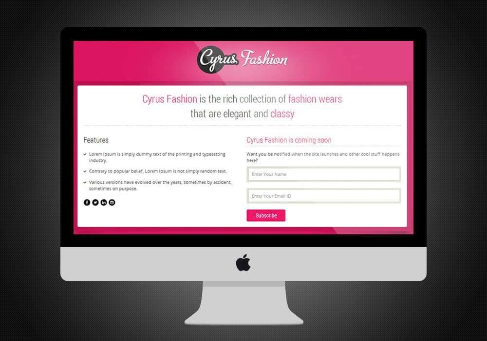 Bootstrap coming soon page