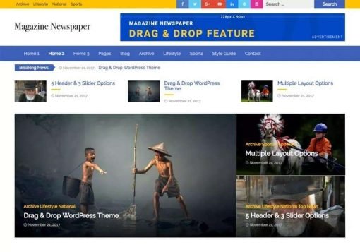 Newspaper WordPress theme premium