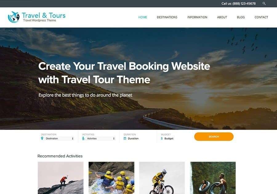 Travel Tour is one of the best small business WordPress Themes