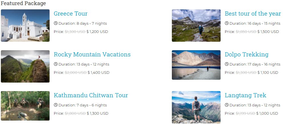 Travel Tour trip layout 3