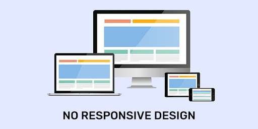 No responsive design
