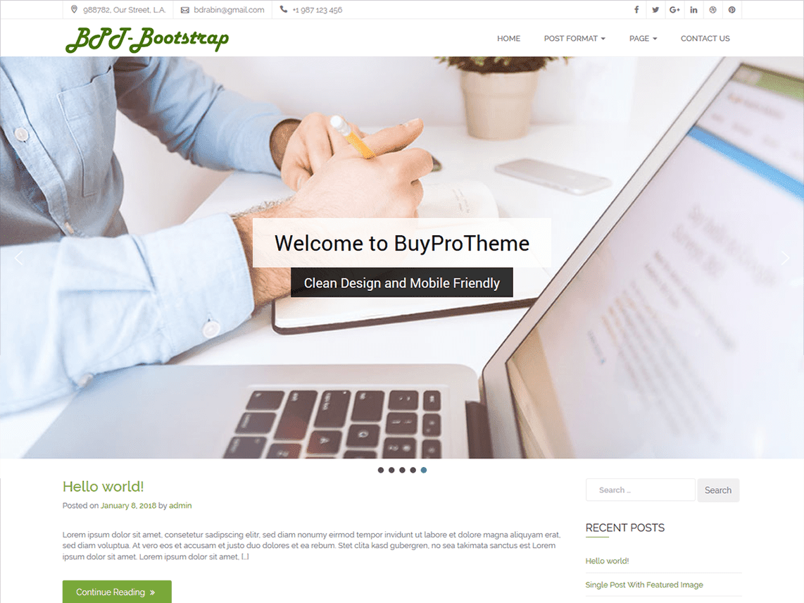 Best Free Bootstrap Themes For WordPress