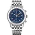 Breitling Men's Navitimer World Chronograph Watch - Soft And Smooth Blue Leather Strap With Stainless Steel Case