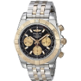 Breitling Men's Watch CB014012-BA53-378C Chronomat 41 Automatic Black - Silver Body gives Shiny Look With Gold Plating