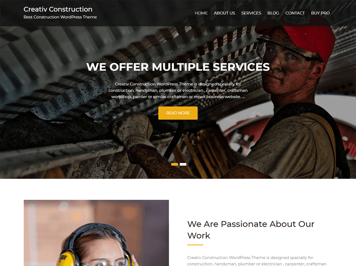 Free Contruction WordPress Themes