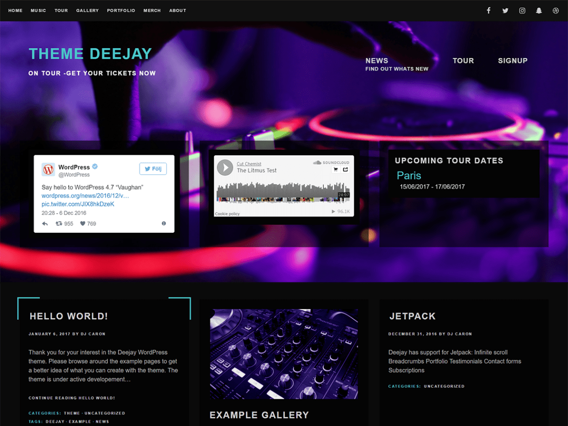 WordPress Music Themes