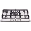Deli-kit DK247-A01 - Dual Fuel 4 Sealed Brass Burner Stainless Steel Gas Cooktop