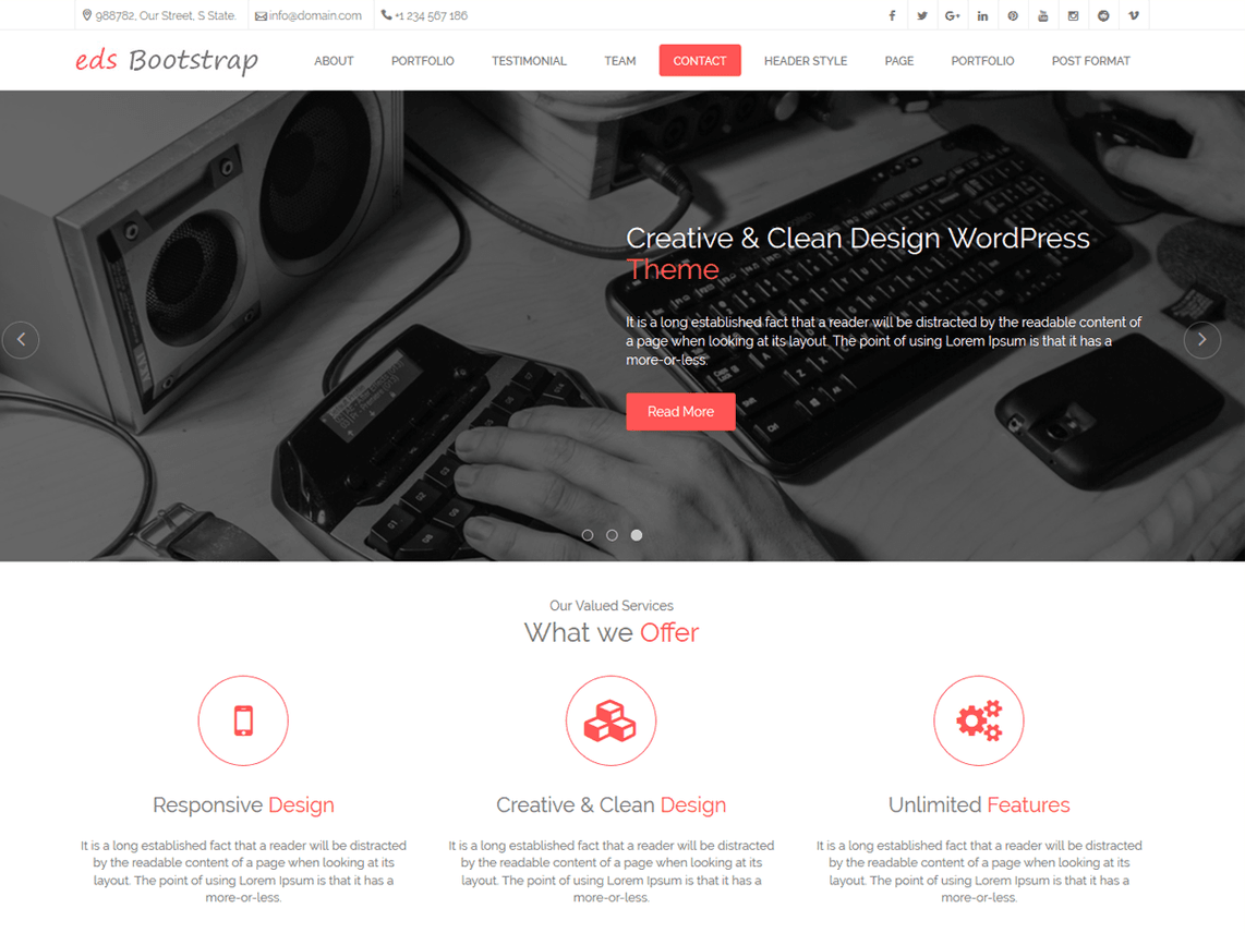 Best Free Bootstrap Themes For WordPress