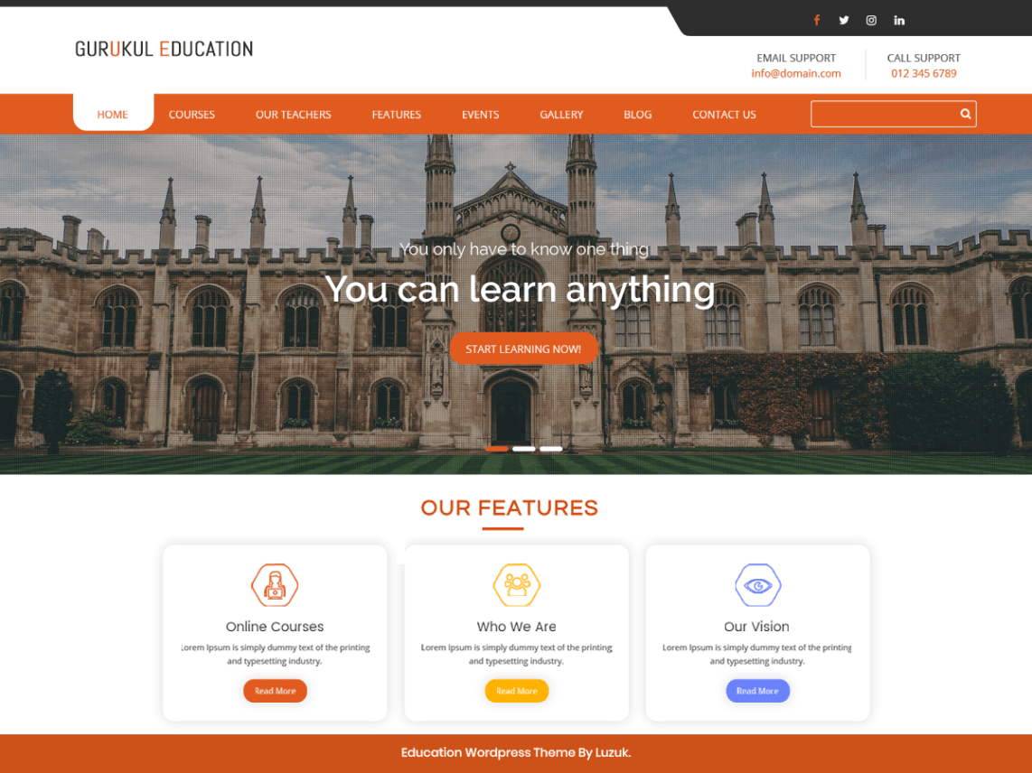 WordPress College Templates