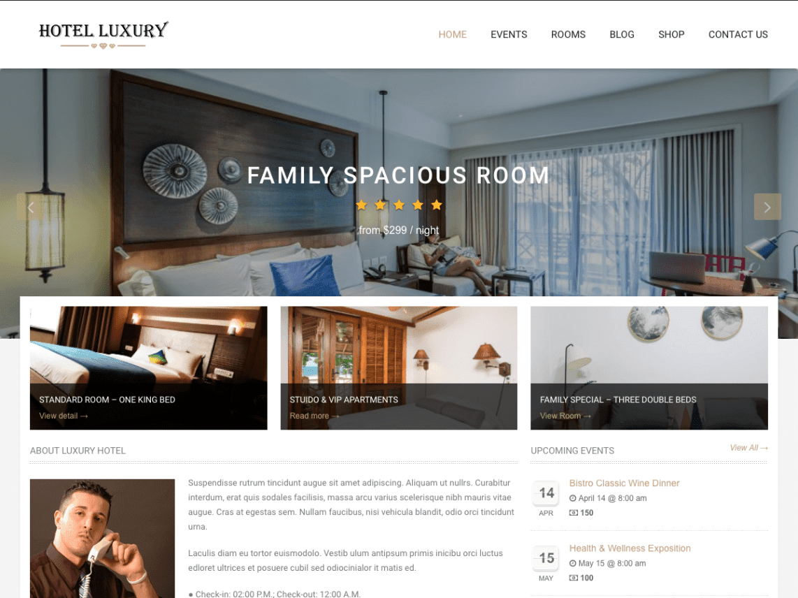 WordPress Themes for Hotels