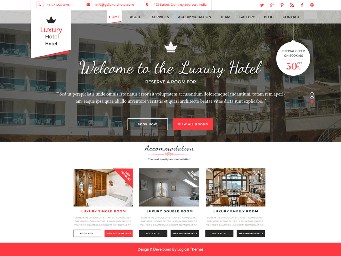 WordPress Themes for Hotels
