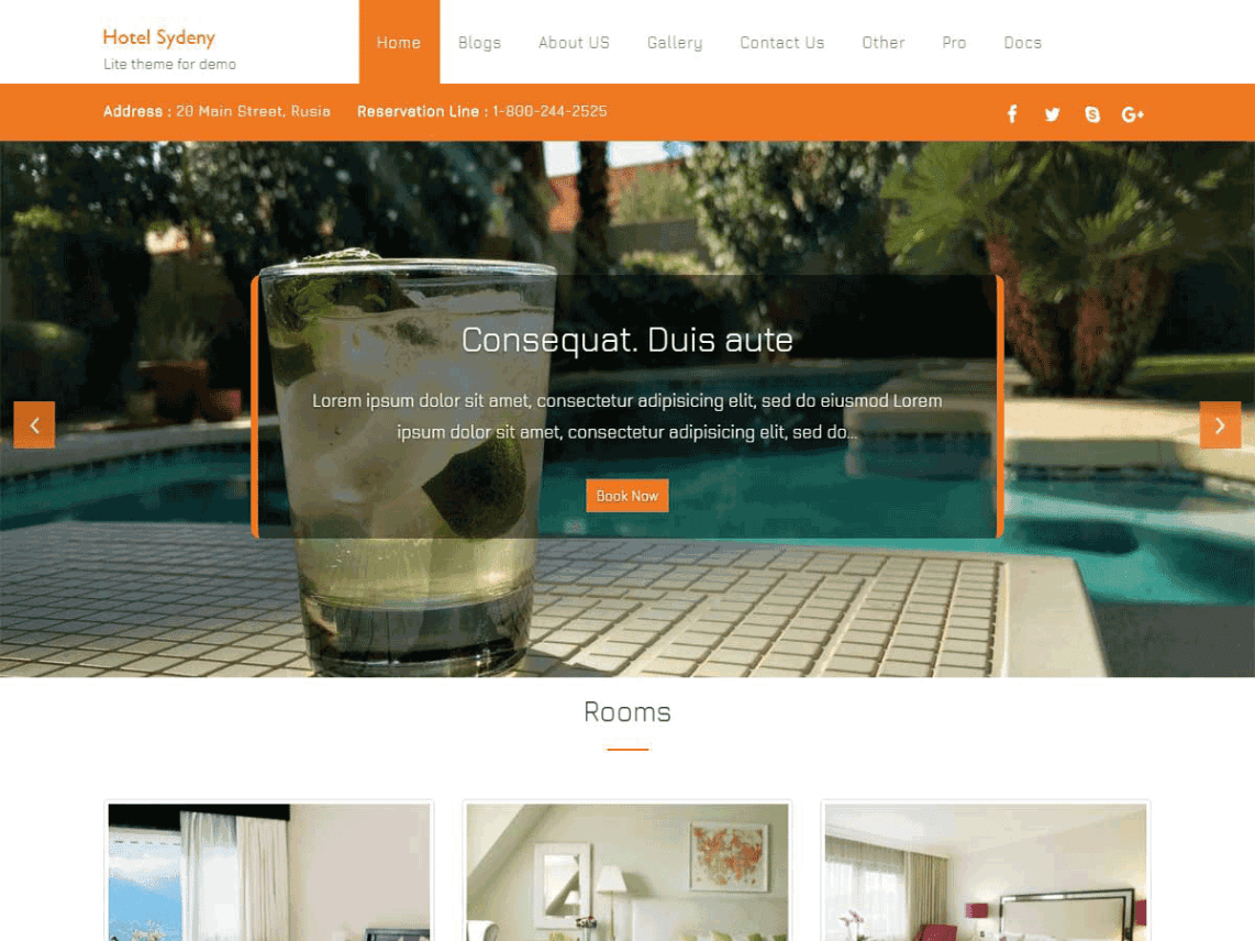 WordPress Themes for Hotels