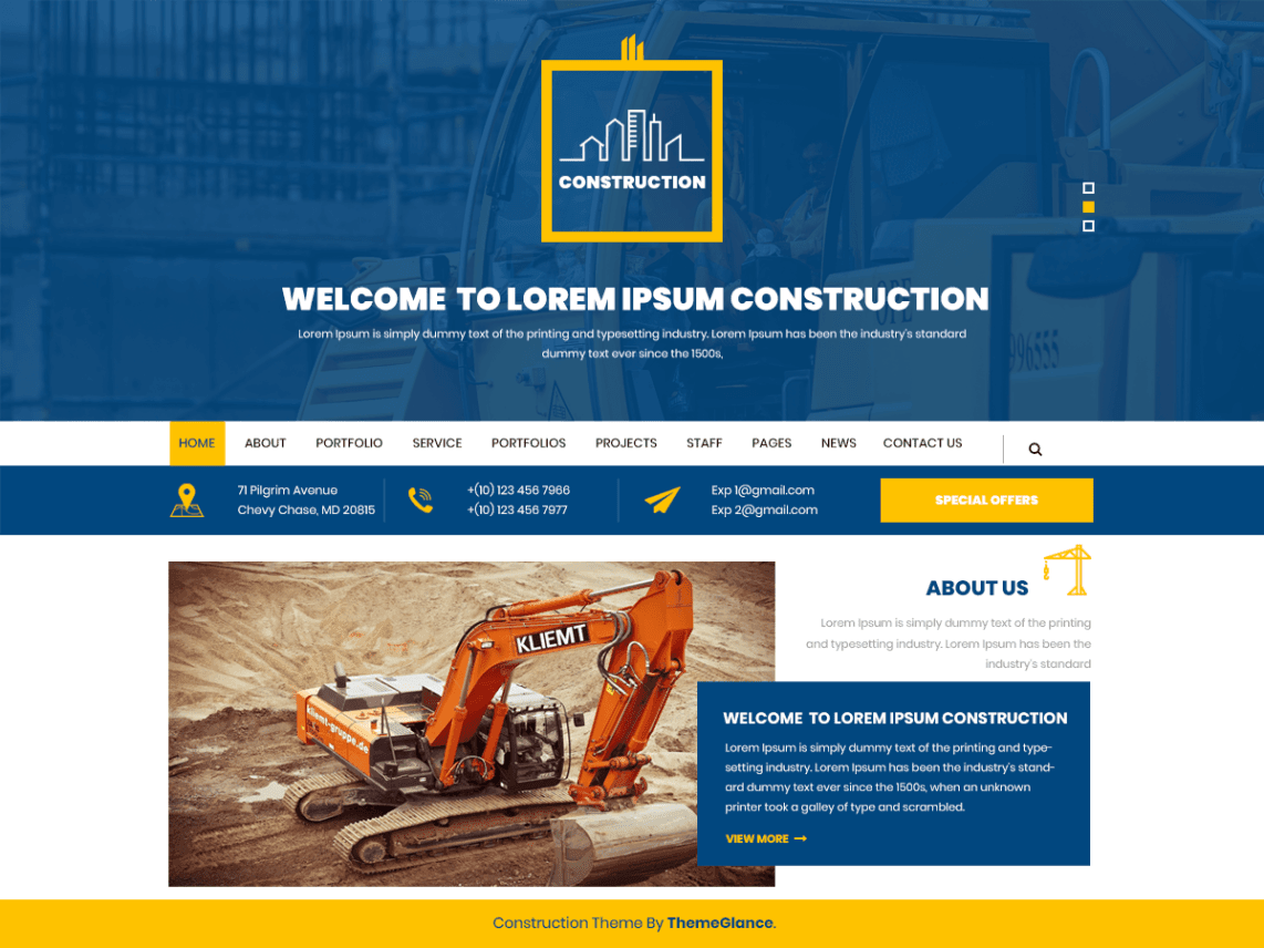 Free Construction WordPress Themes