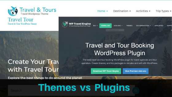 Wordpress Themes vs plugins