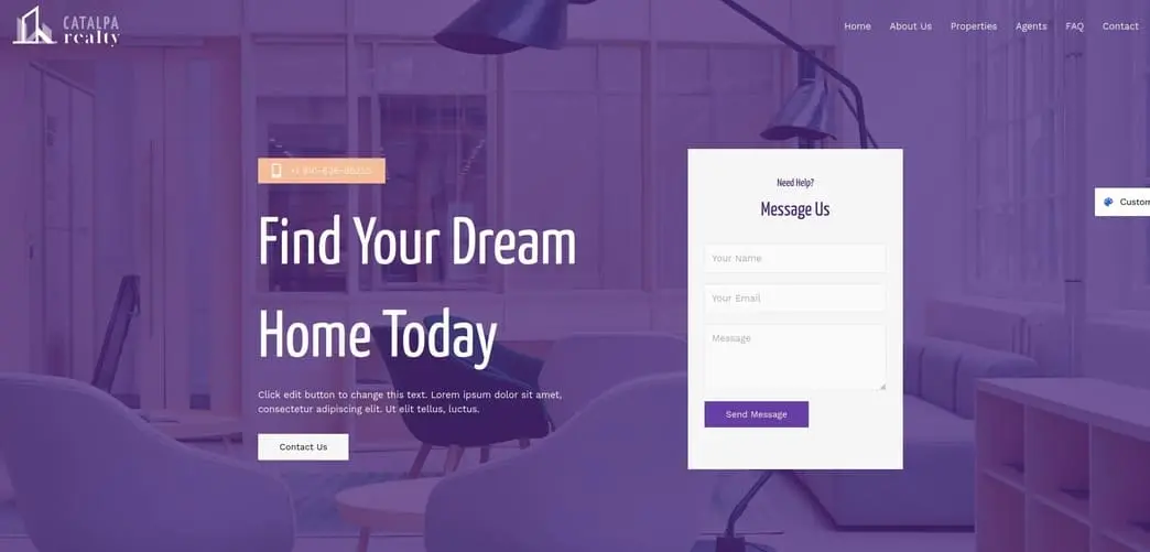 Astra Real Estate is one of the best small business WordPress themes