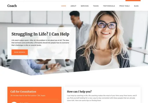 Coach WordPress theme