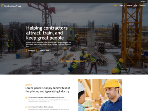 ConstructionPress is one of the best construction WordPress themes