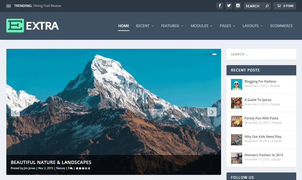Extra Page Builder is one of the best tools for creating WordPress magazine sites