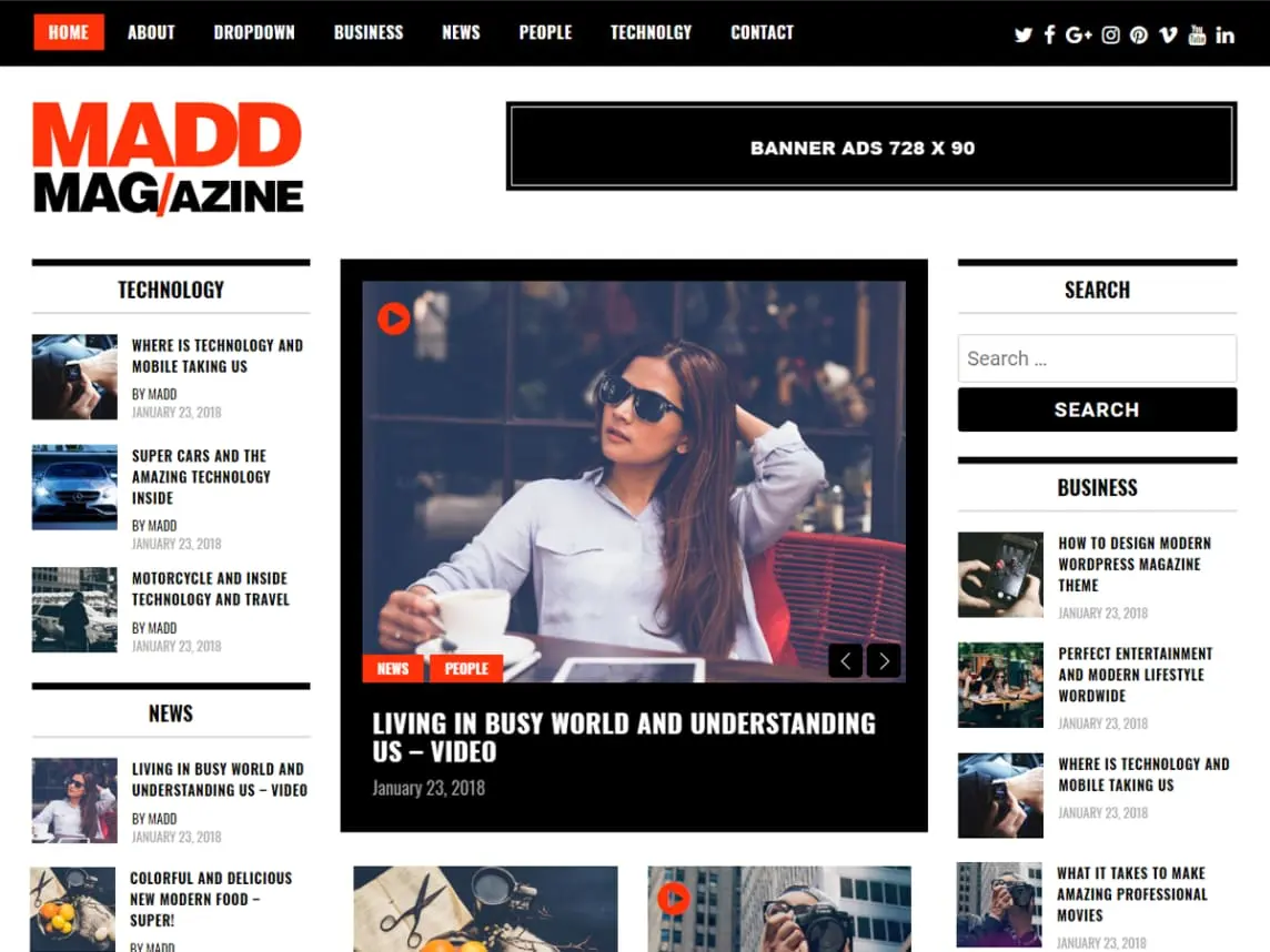 Madd Magazine is one of the best WordPress themes for magazines