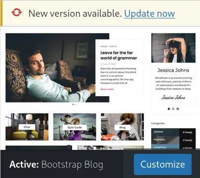 New Dashboard Page in our Themes: Update your theme