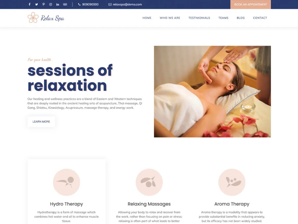 Spa WordPress theme