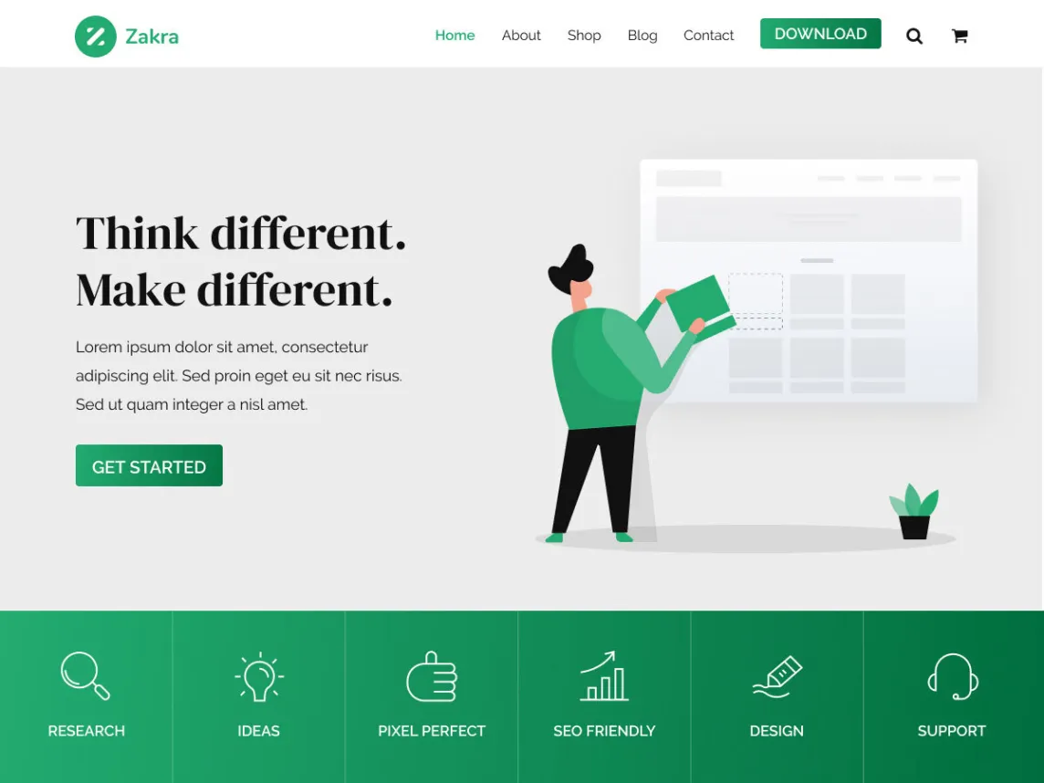 Zakra belongs to the Best WordPress Ecommerce themes